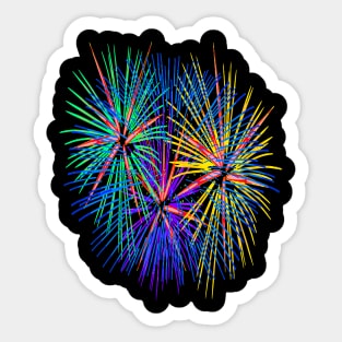 Light Up The Night Sky Colorful Fireworks Celebrations 6 Sticker